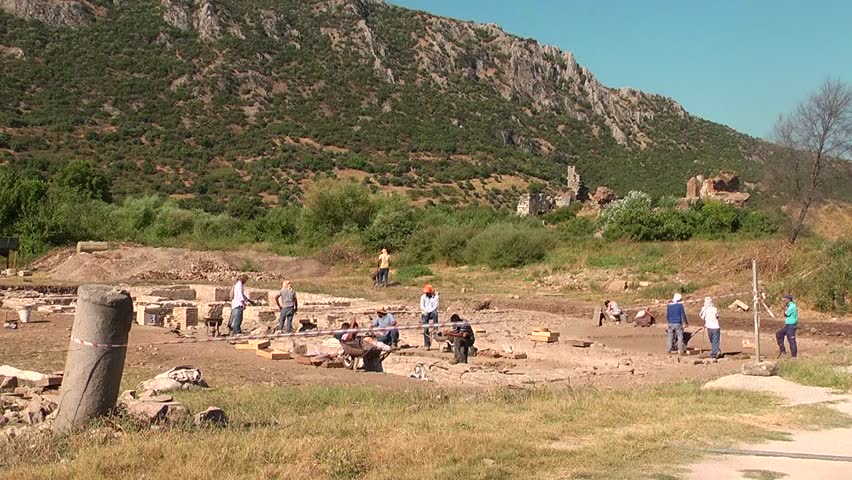 archaeological excavations in Ephesus (Efes) - ancient Greek city in present day Izmir, Turkey