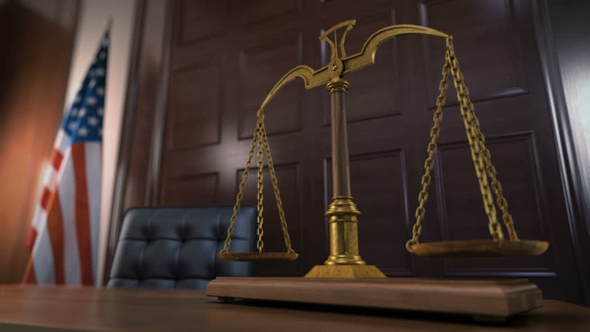 Balancing Scales of Justice in Stock Footage Video (100% Royalty-free