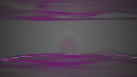 wonderful video animation with moving wave object, loop HD 1080p