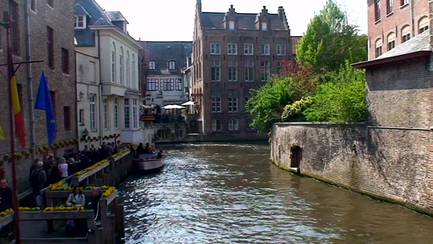 A canal in Brugge, Belgium, Europe