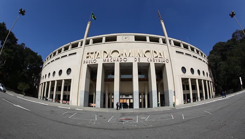 SAO PAULO, BRAZIL – JULY 11: Estadio Municipal Paulo Machado de Carvalho, also known as Estadio do Pacaembu. Sao Paulo, Brazil, July 11, 2013.