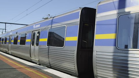 Melbourne - Suburban train leaving Brighton Beach Station