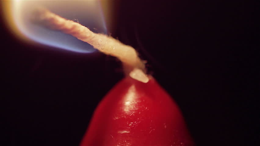 Burning candle flame