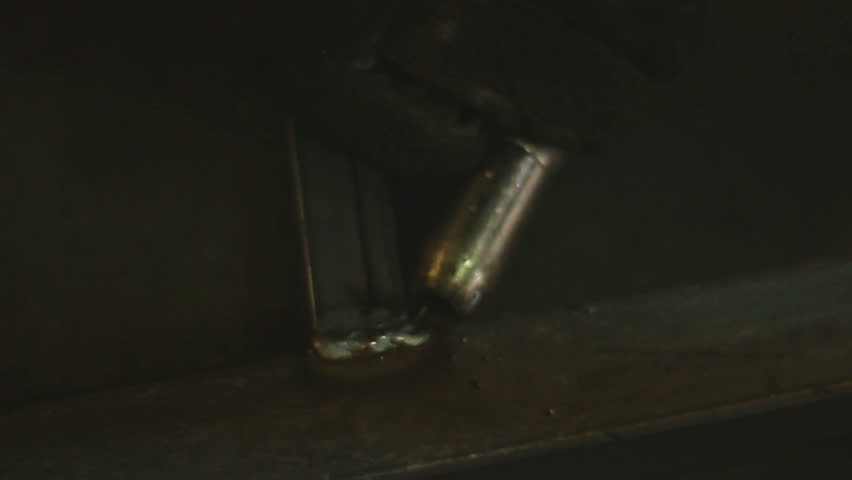 Close-up view of a welding process