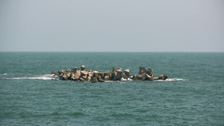 Rocky island surrounded by sea