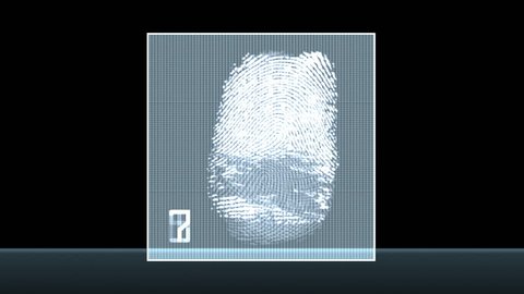 Fingerprint test - digital animation