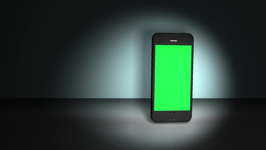 Smart Phone Feature Animation GREEN CHROMA KEY. Highly detailed smart phone