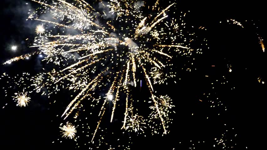 Fourth of July Fireworks show, digital composite. Spectacular Fireworks Finale