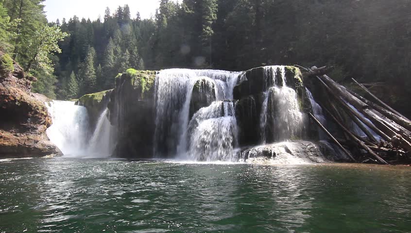 Lower Falls located on the Lewis River east of Cougar Washington