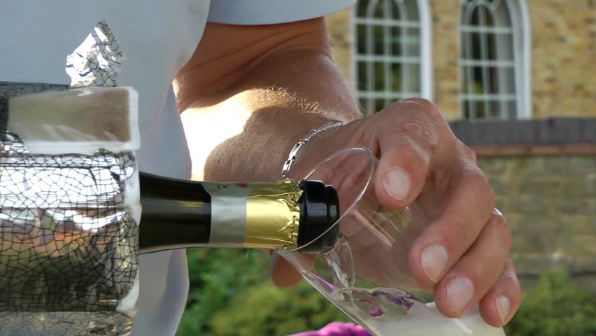 Pouring a Glass of Champagne