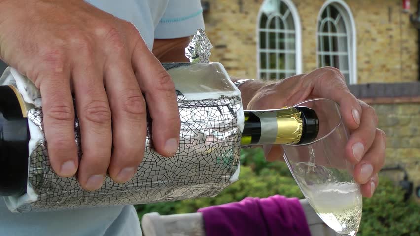 Pouring a Glass of Champagne