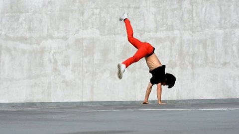 Breakdancer in the parking, best breakdancer in the Czech Republic