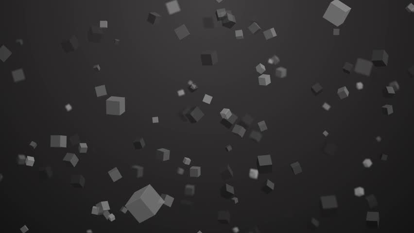 Particle Cube Stream Background Black Stock Footage Video 100 Royalty