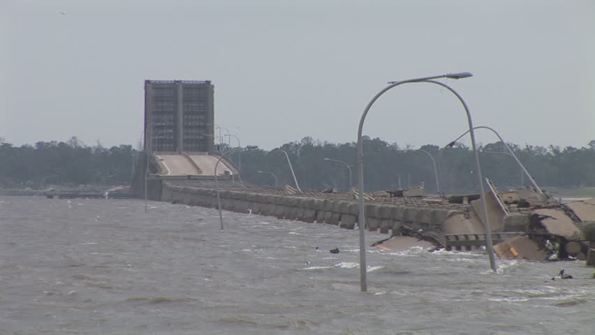 Damage from Hurricane Katrina in Biloxi, Mississippi.