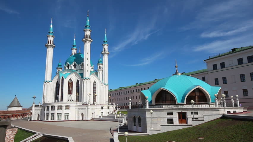 kul sharif mosque in kazan kremlin russia - timelapse