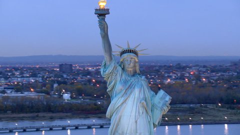 Statue of Liberty at dusk