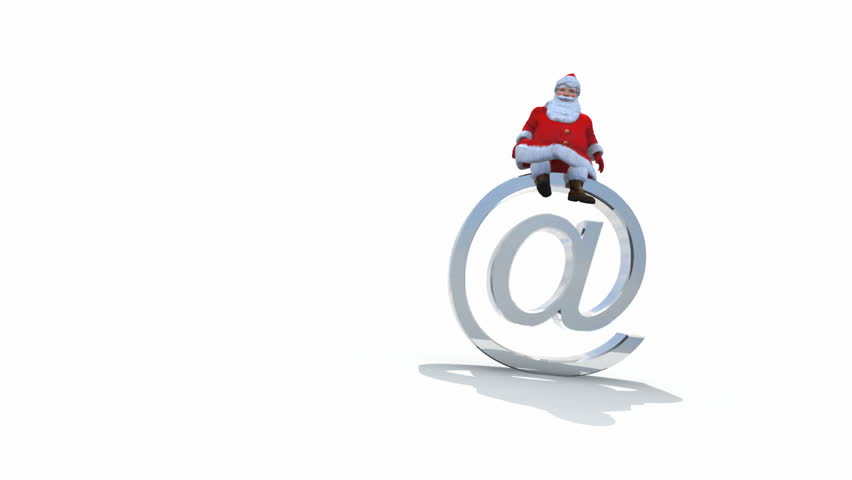 Santa sits a top of a giant AT symbol. Comes with Alpha and is Loopbale.