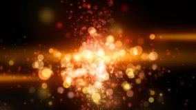 Abstract background, seamless loop able.Abstract motion background, shining lights, energy waves and sparkling fireworks style particles, seamless loop able.