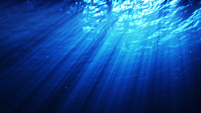 Underwater Scene Light Rays Loopable Blue Stock Footage Video (100% ...