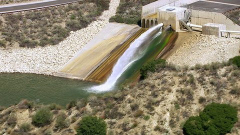 Aerial shot of dam, Southern California