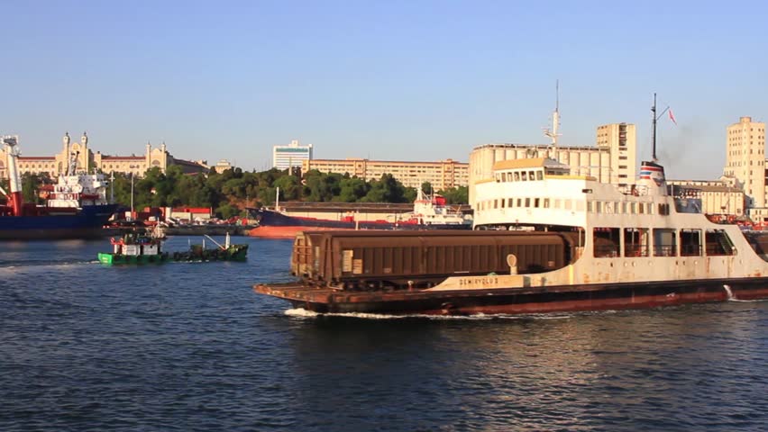 ISTANBUL - AUG 1: Ro-ro Ship Demiryolu II (IMO: 6513968, Turkey) on August 1,
