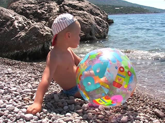 child on a beach