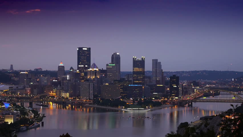 Early morning in Pittsburgh, Pennsylvania.