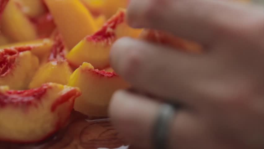 Preserving peaches for food storage
