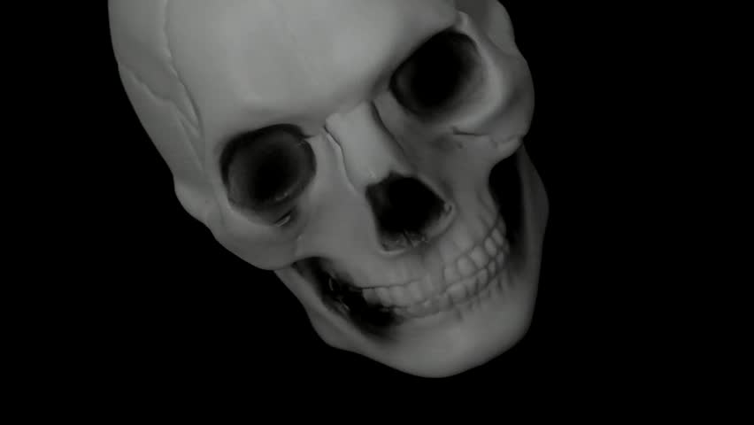 skull.This high definition footage would fit perfectly in any Halloween
