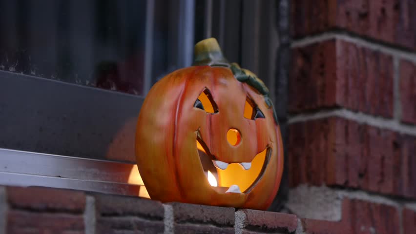 Jack o'latern.This high definition footage would fit perfectly in any Halloween