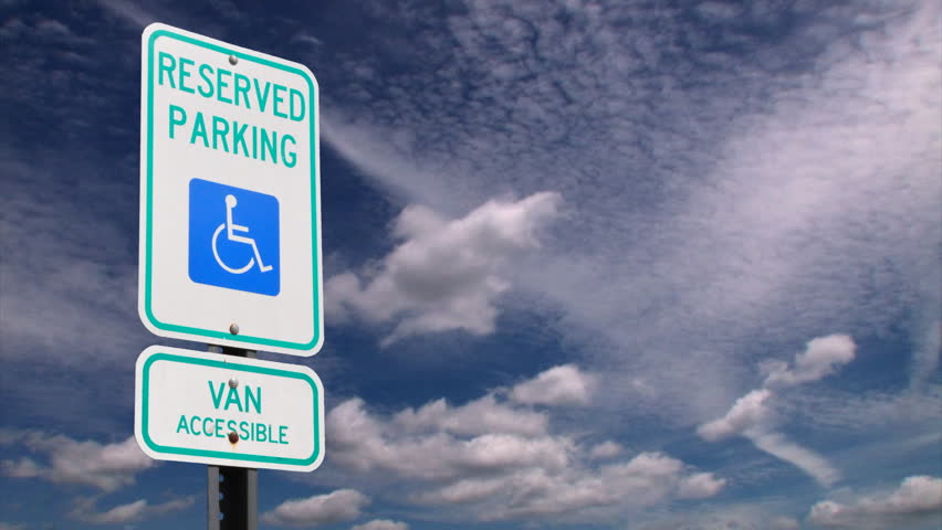 Handicap parking sign.