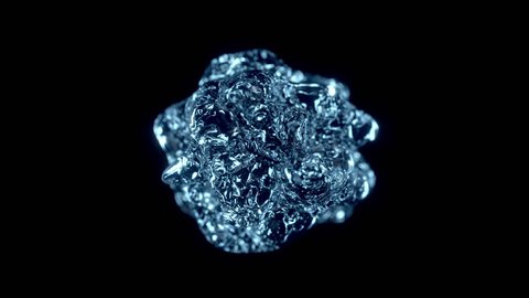 Water explosion on black (cg ,slow motion,with alpha matte, full hd)