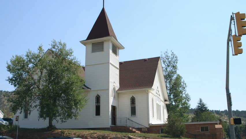 An old church in the mountain town of Lyons Colorado.
