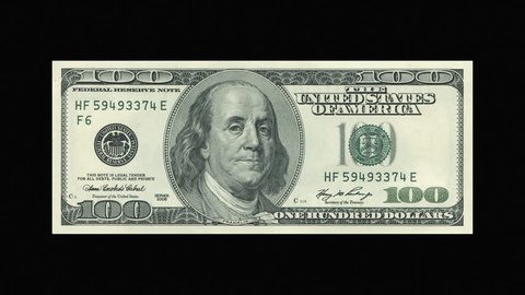 Combustion of 100 dollar bill