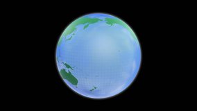 Rotating earth with clouds on black background. - Powered by Shutterstock - Get 15% off with code: PIKWIZARD15