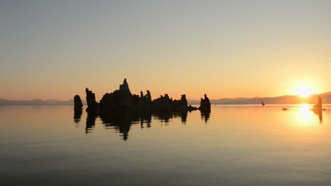 Tufa Formation on Scenic Mono Lake California at Sunrise