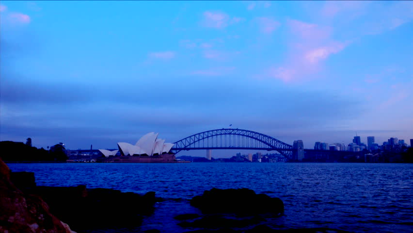 Sydney harbour sunrise timelapse
