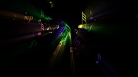 Musical Fantasy II - Notes Particles - VJ Loop