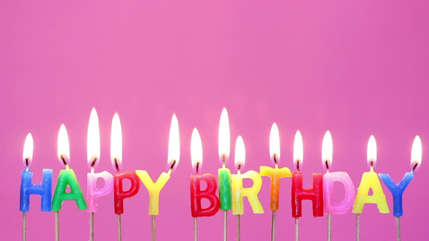 Colorful Happy Birthday Candles Stock Footage Video (100