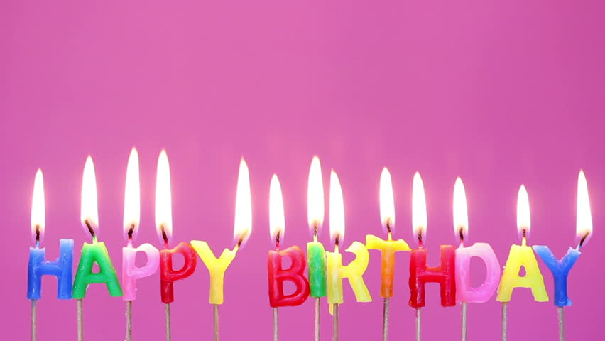 separate birthday candles on cake burning Stock Footage Video (100% ...