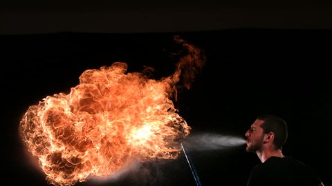 Firebreather, slow motion