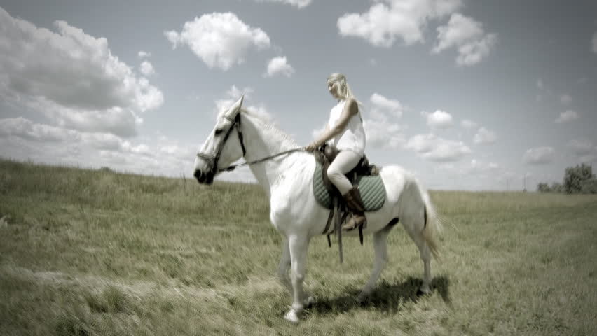 Woman Riding Horse Stock Video, Footage - Woman Riding Horse HD Video ...