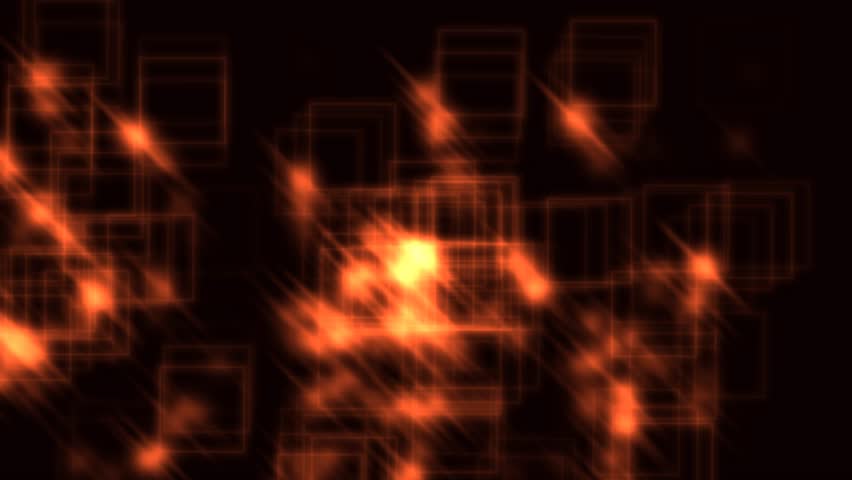 Flaming Squares Orange Abstract Background