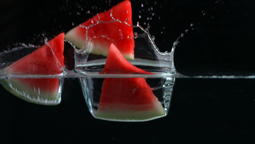 Watermelon Splashing Into Water Stock Footage Video (100% Royalty-free) 463...