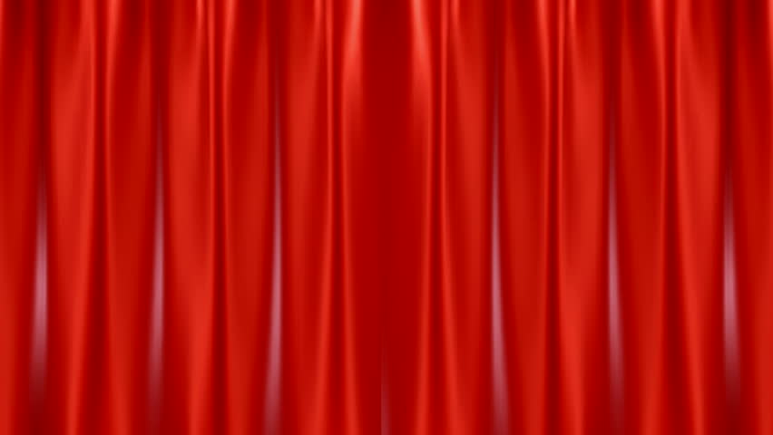 Red Curtain Opening to Green Screen HD1080