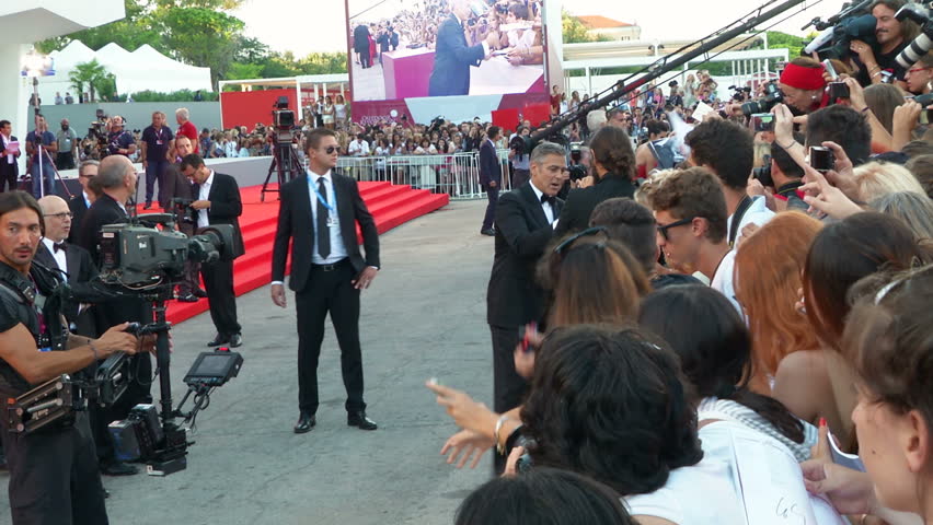 VENICE - AUGUST 28: George Clooney on the red carpet for the movie 