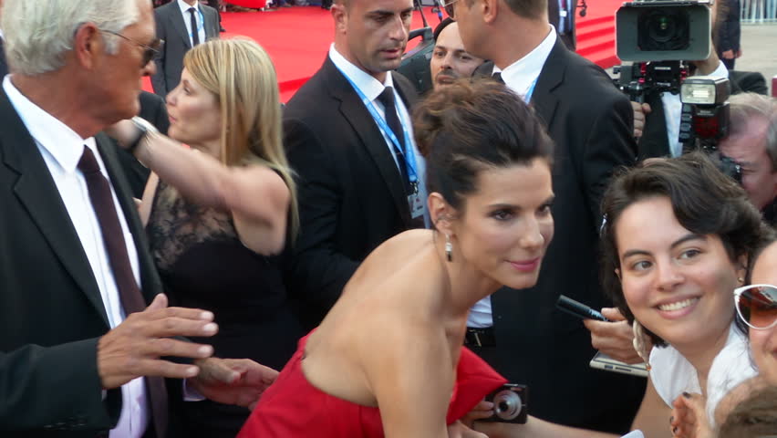 VENICE - AUGUST 28: Sandra Bullock on the red carpet for the movie 