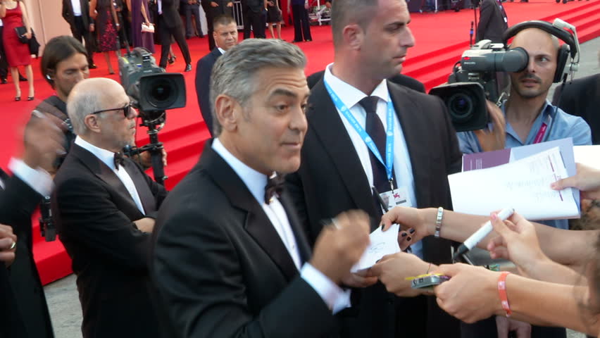 VENICE - AUGUST 28: George Clooney on the red carpet for the movie 
