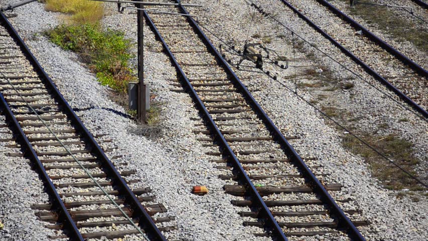 Railroad tracks tilt shoot