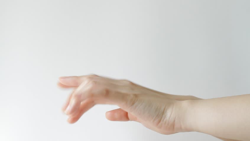 Hands typing gesture against white background | Shutterstock HD Video #4661594